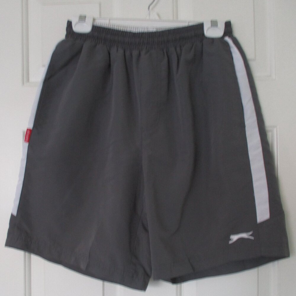 Slazenger Mens Gray Mesh-lined Swim Trunk NWOT - Size 28W-32W or Medium